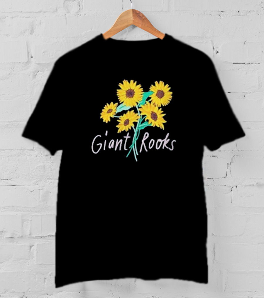 Giant Rooks Sunflower Bouquet Pink Skies T-Shirt