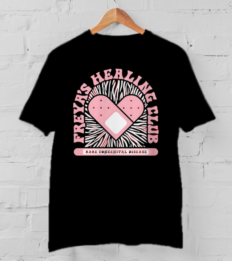 Freya's Healing Club Rare Congenital Disease Bandaid Heart T-Shirt