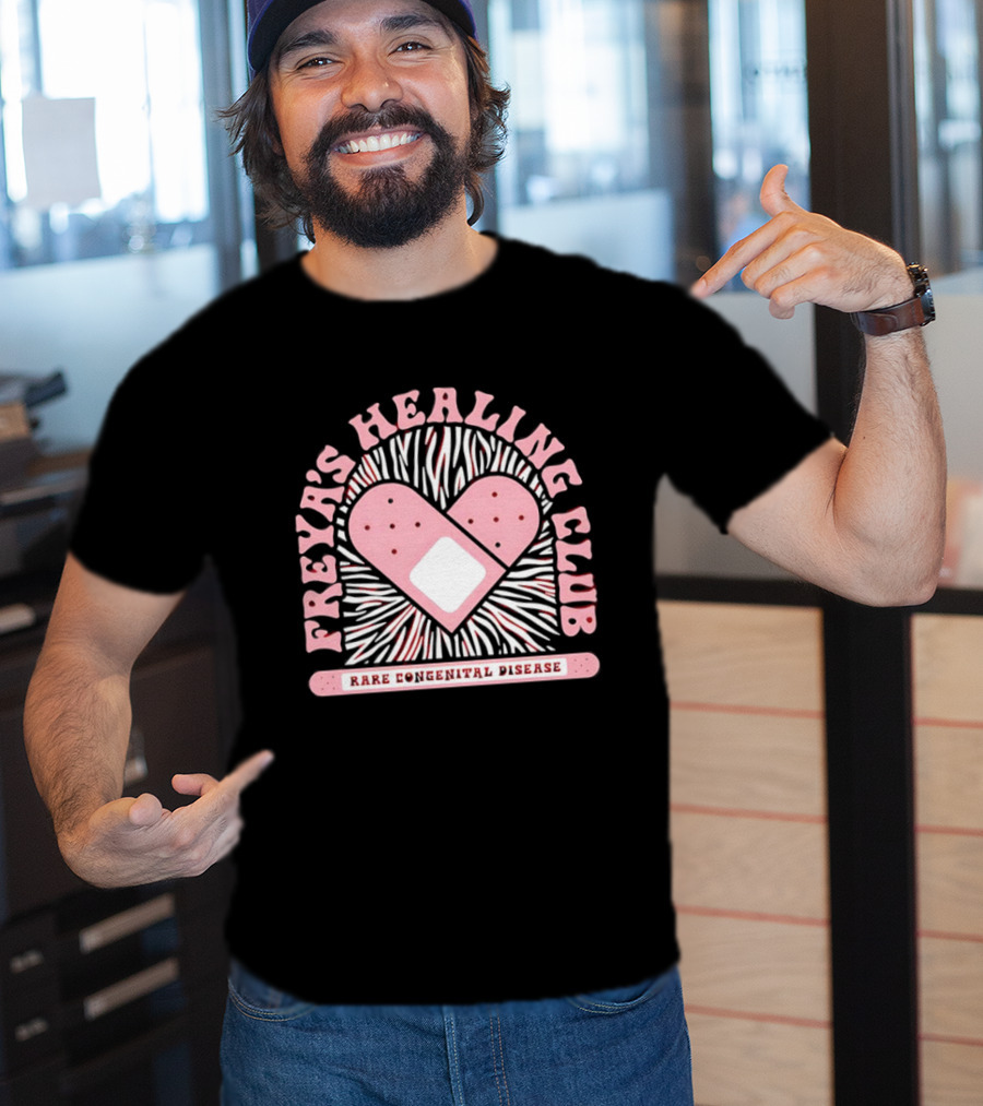 Freya's Healing Club Rare Congenital Disease Bandaid Heart T-Shirt