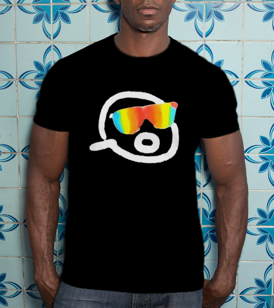 Gorklon Rainbow Sunglasses Sketch Retro Style T-Shirt