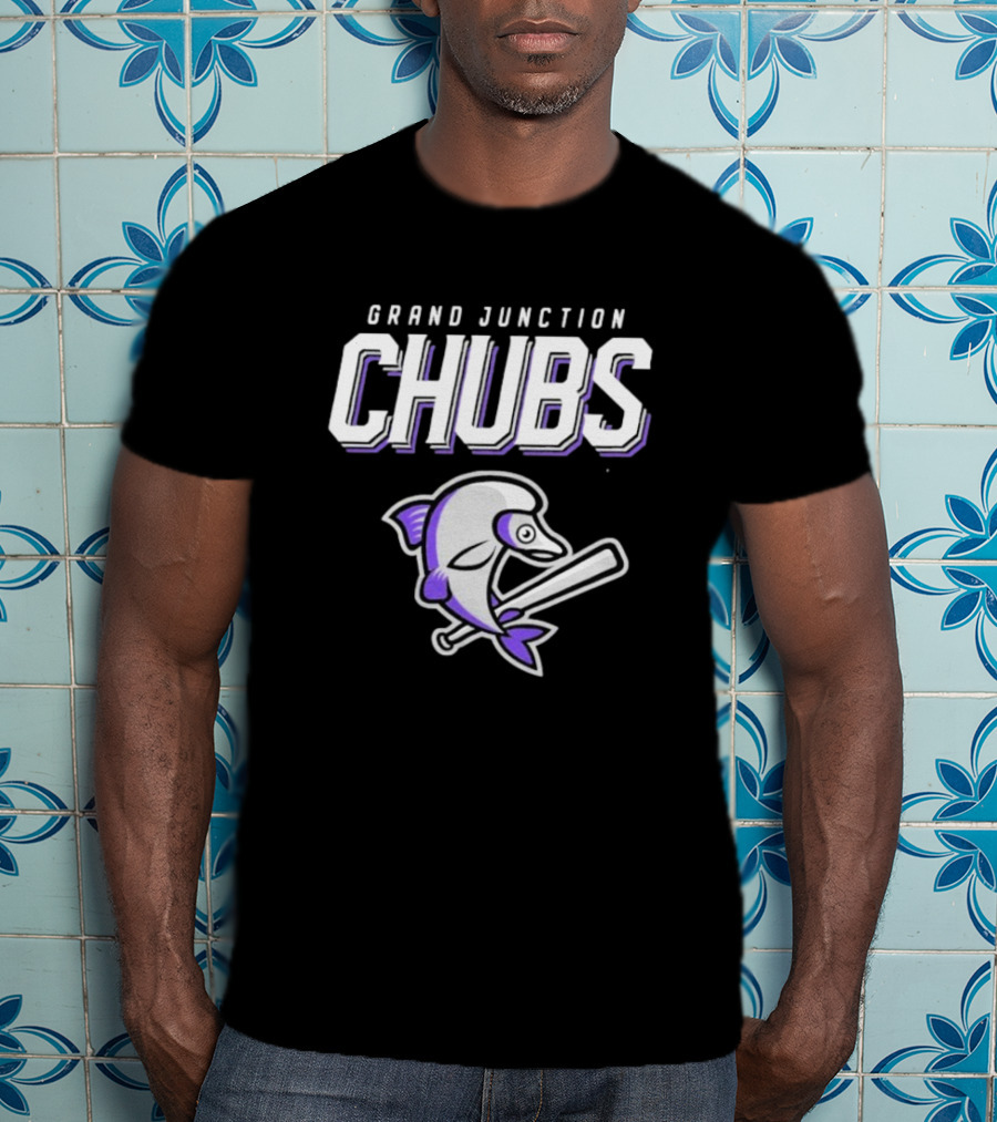Grand Junction Chubs Baseball Fish Mascot T-Shirt