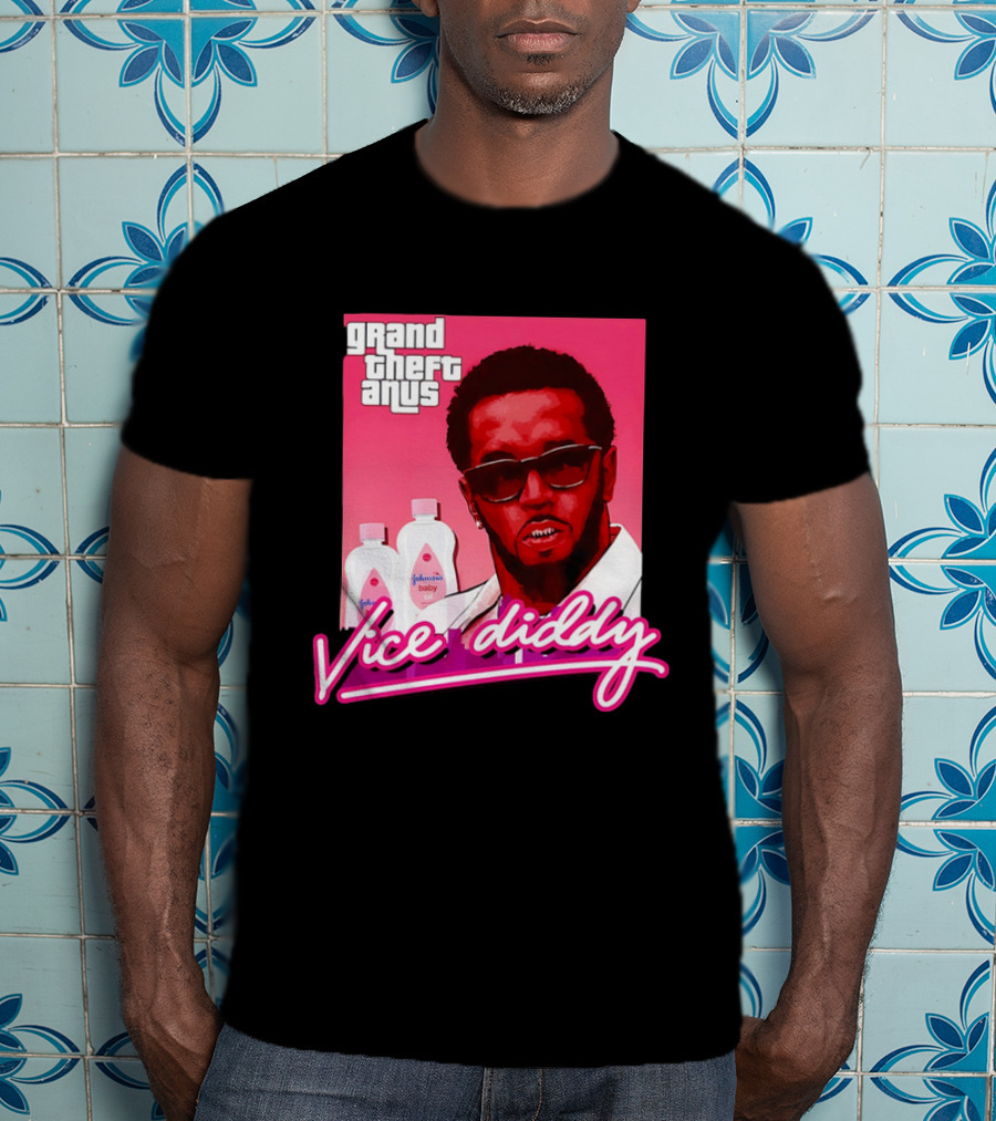 Grand Theft Anus Vice Diddy Johnson's Baby Oil Parody T-Shirt