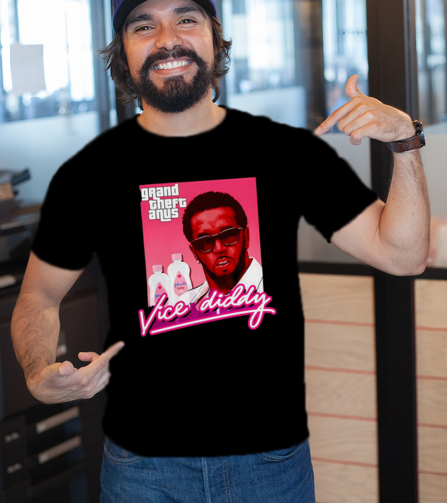 Grand Theft Anus Vice Diddy Johnson's Baby Oil Parody T-Shirt
