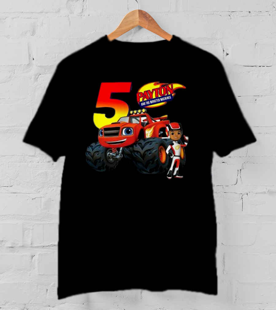 5 Payton And The Monster Machines Blaze Birthday Adventure T-Shirt