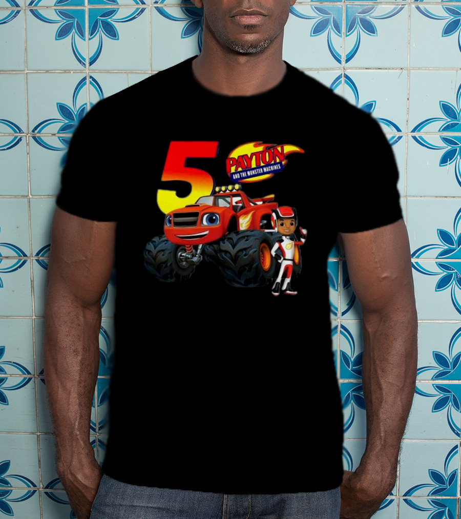 5 Payton And The Monster Machines Blaze Birthday Adventure T-Shirt