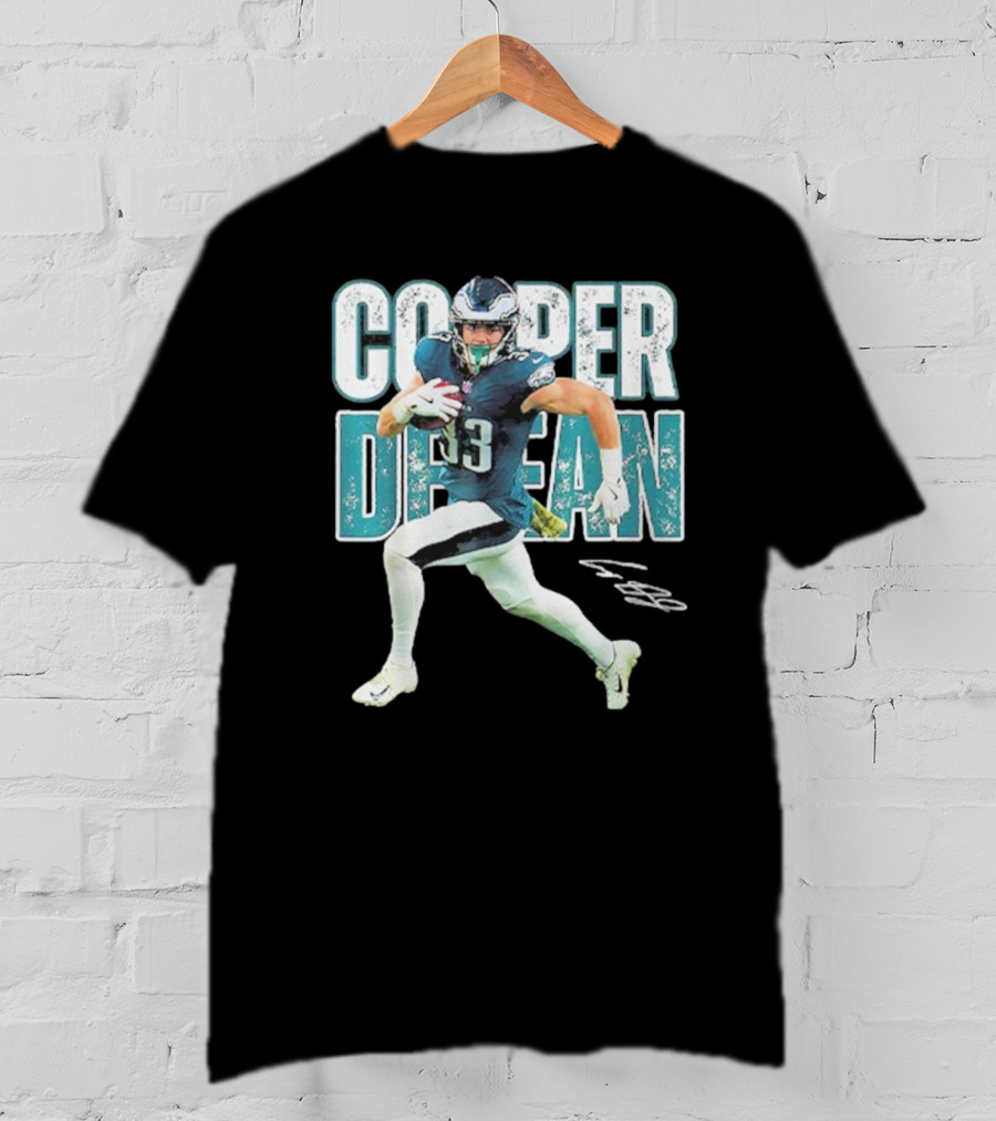 Cooper Dejean 33 Philadelphia Eagles Football Player T-Shirt