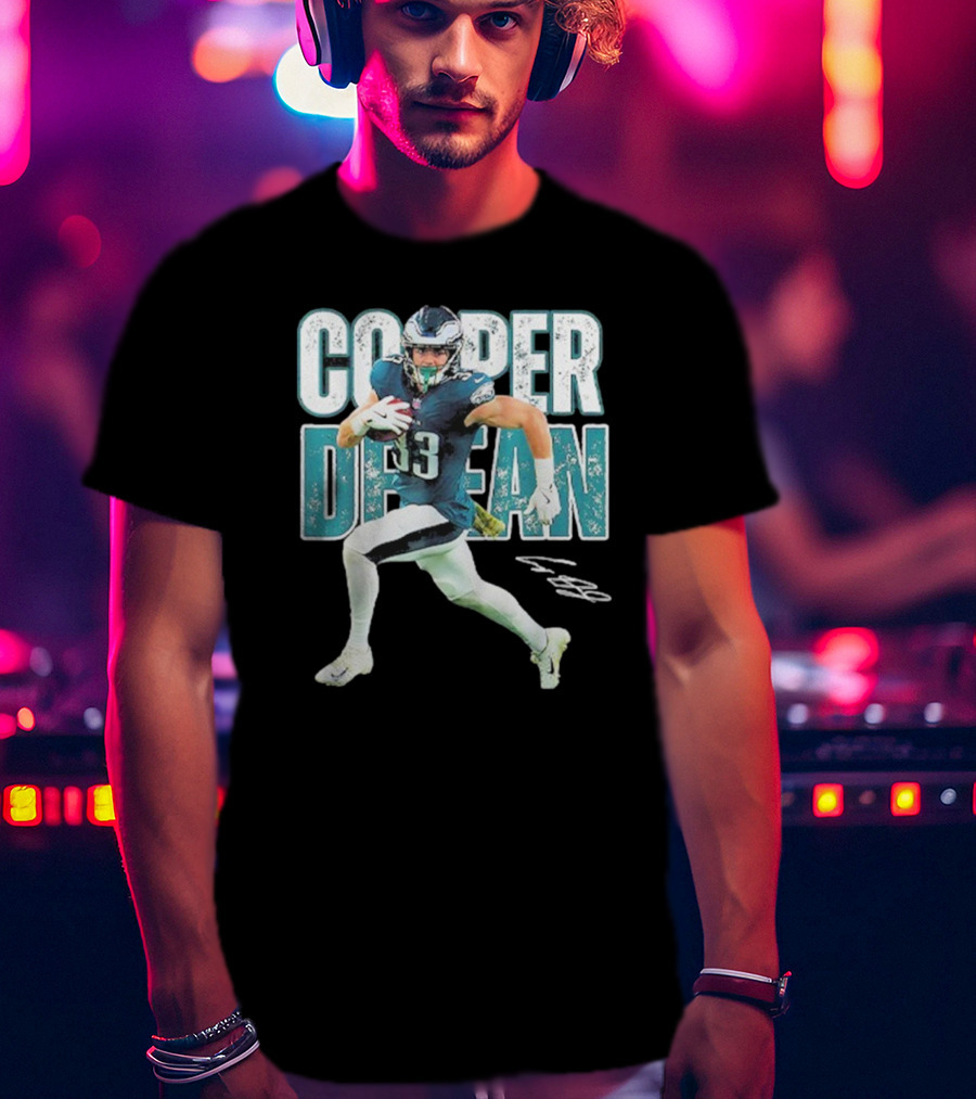 Cooper Dejean 33 Philadelphia Eagles Football Player T-Shirt
