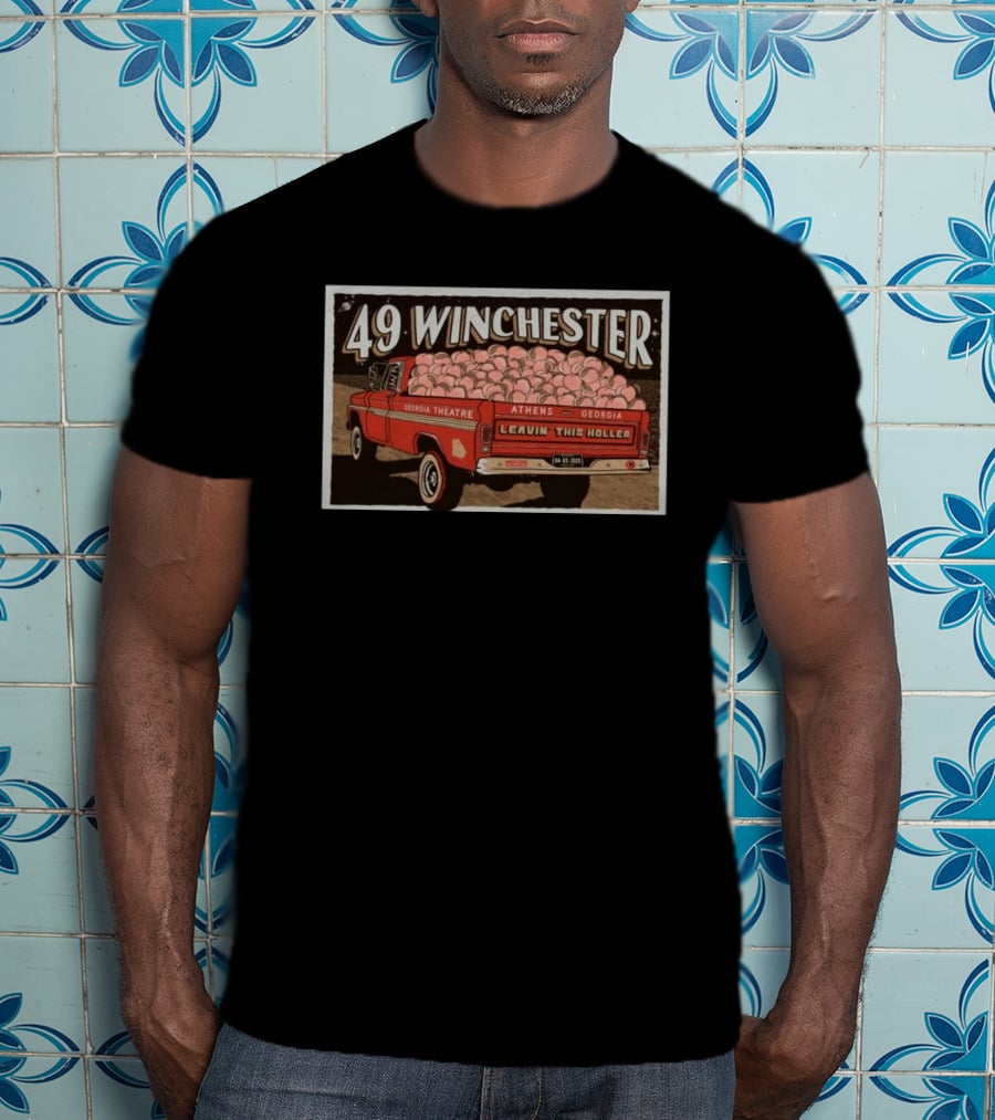 49 Winchester Georgia Theatre Athens April 3 2025 Leavin This Holler T-Shirt