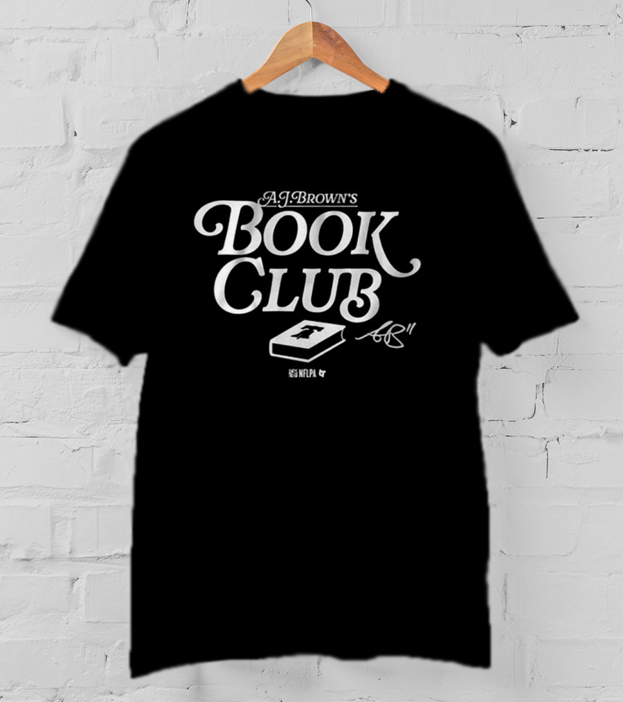 A.J. Brown’s Book Club Signature With Stylized Book And Number 11 T-Shirt