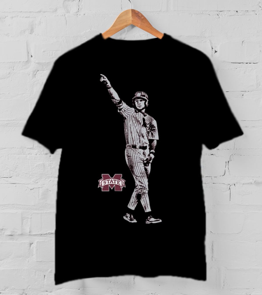 Ace Reese Mississippi State Bulldogs Baseball Illustrated Maroon NCAA 2025 T-Shirt