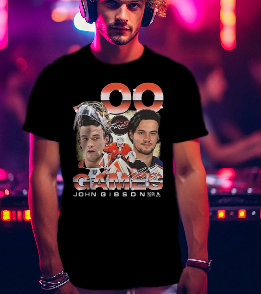 Anaheim Ducks John Gibson 500 Games Milestone Commemoration T-Shirt