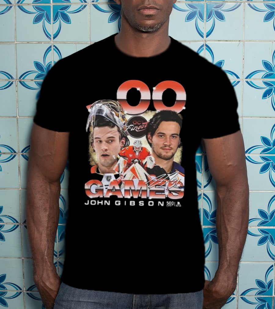 Anaheim Ducks John Gibson 500 Games Milestone Commemoration T-Shirt