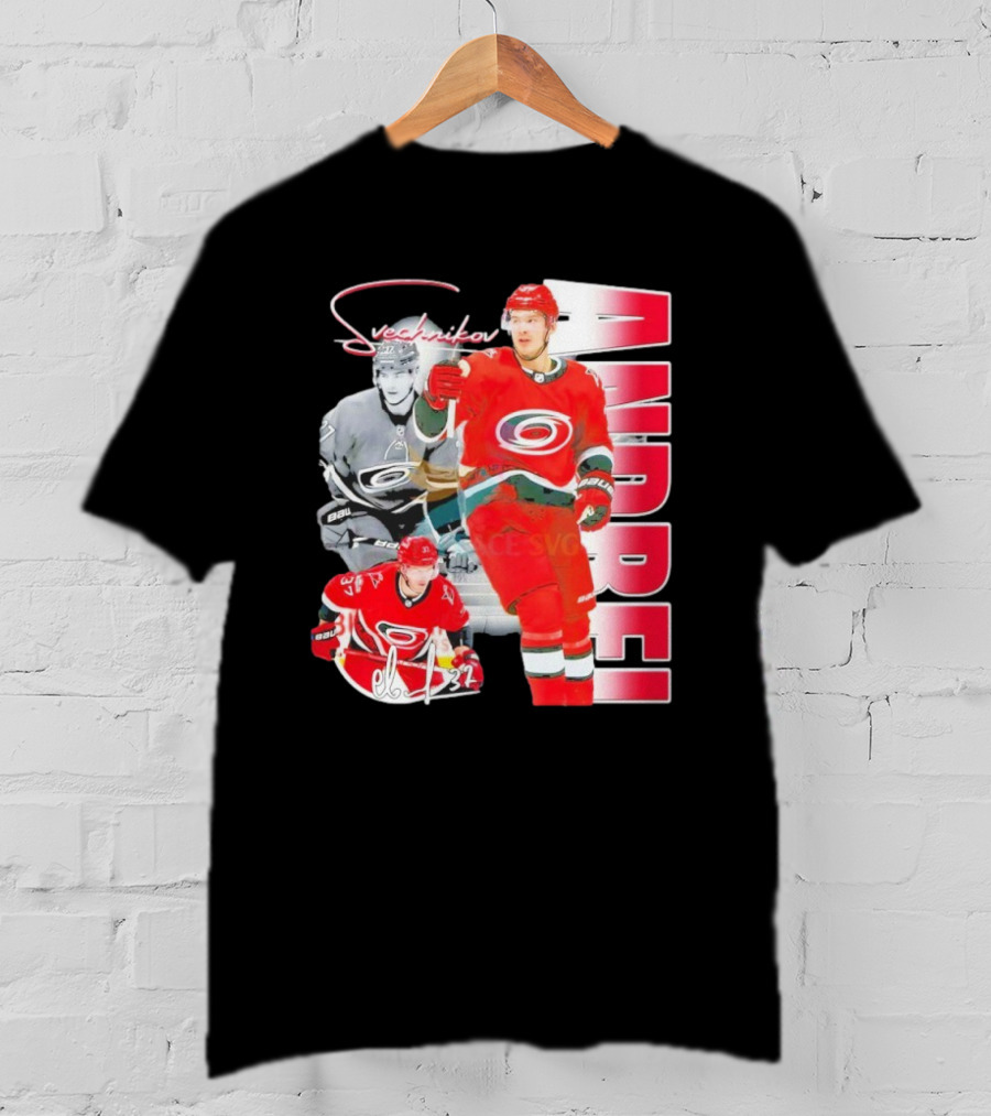 Andrei Svechnikov Carolina Hurricanes NHL Player 37 Signature T-Shirt
