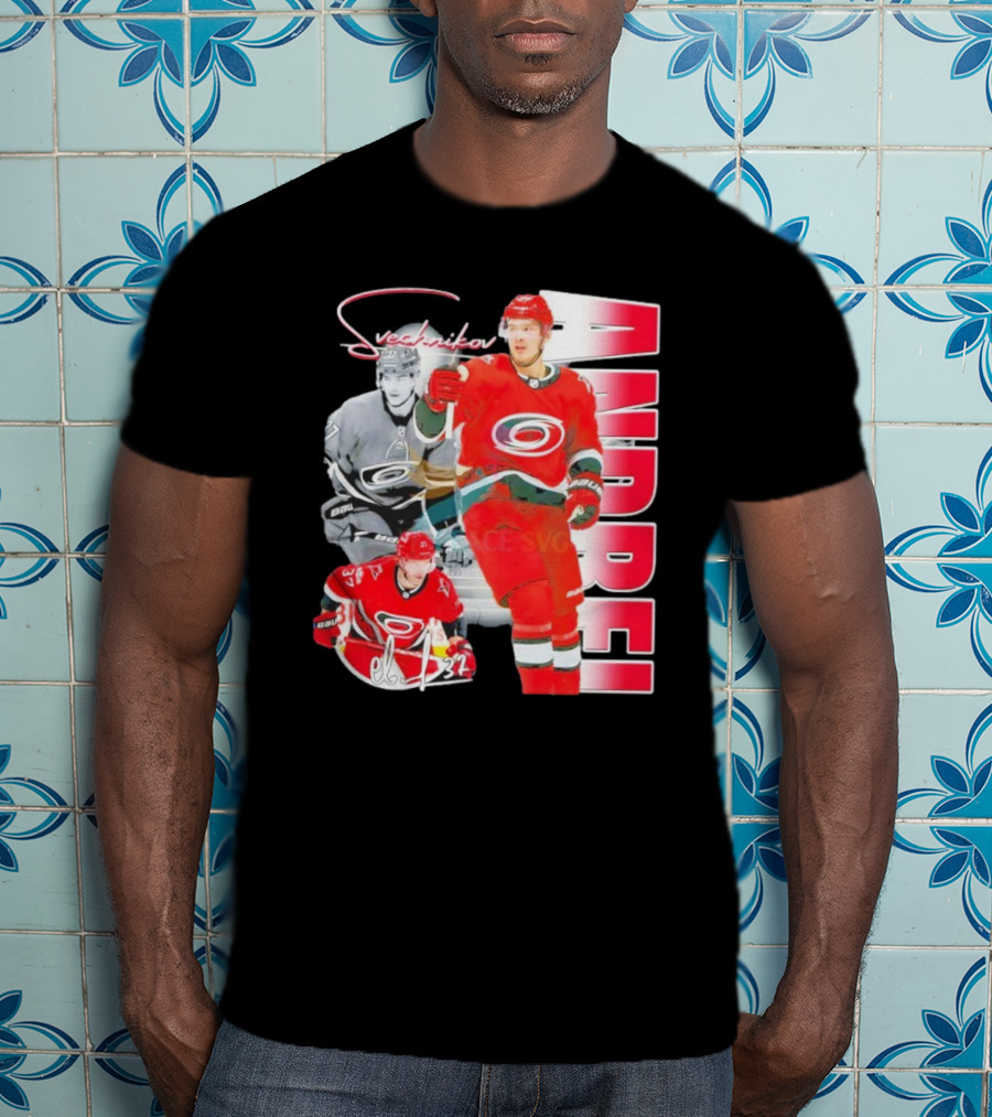 Andrei Svechnikov Carolina Hurricanes NHL Player 37 Signature T-Shirt