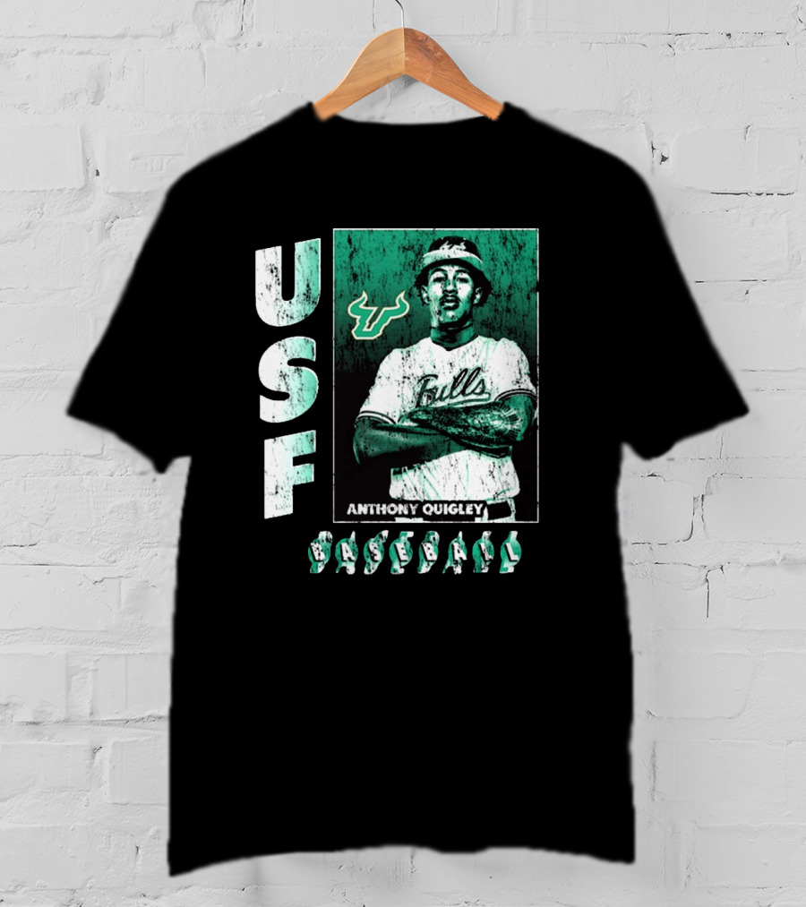 USF Bulls Anthony Quigley Baseball Vintage NCAA Division I T-Shirt