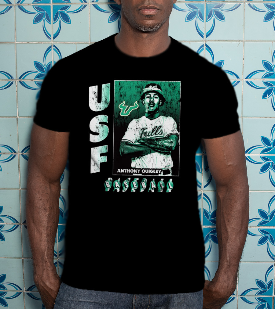 USF Bulls Anthony Quigley Baseball Vintage NCAA Division I T-Shirt