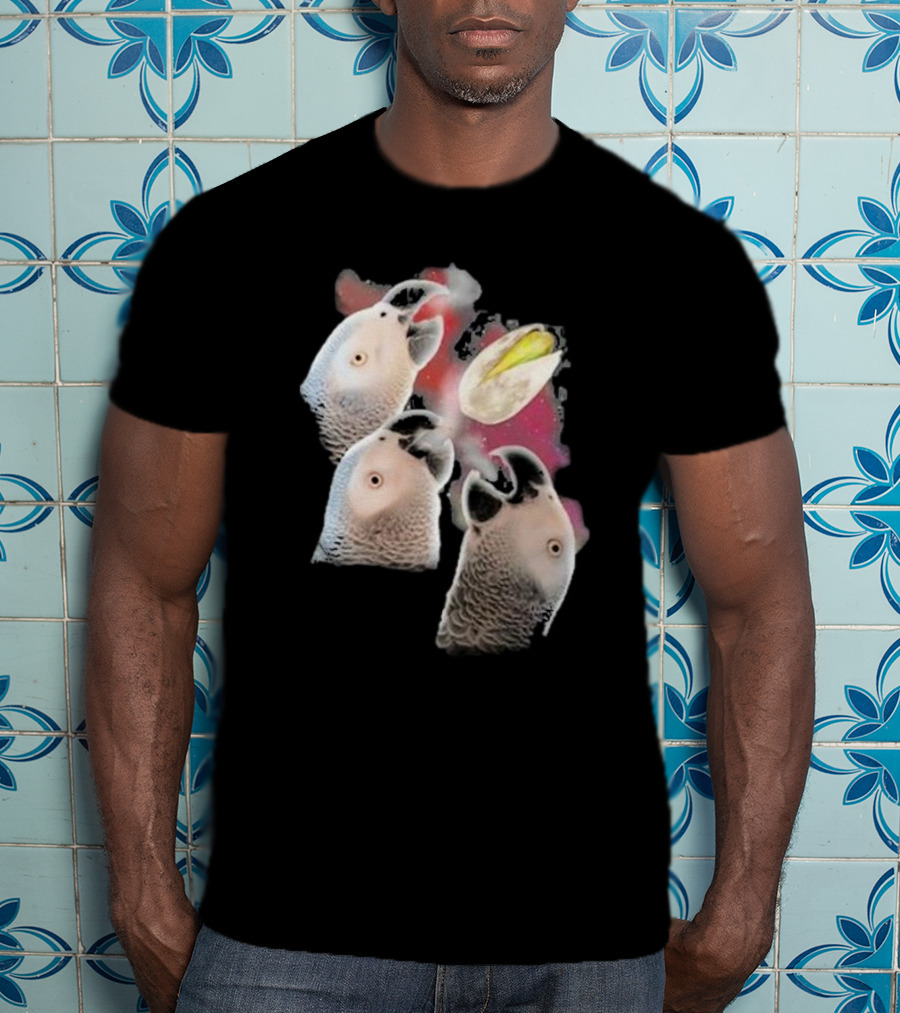 Apollo And Frens Three Cockatoos With Moon And Space Theme T-Shirt