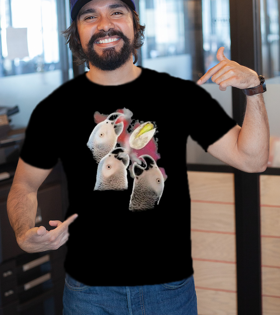 Apollo And Frens Three Cockatoos With Moon And Space Theme T-Shirt