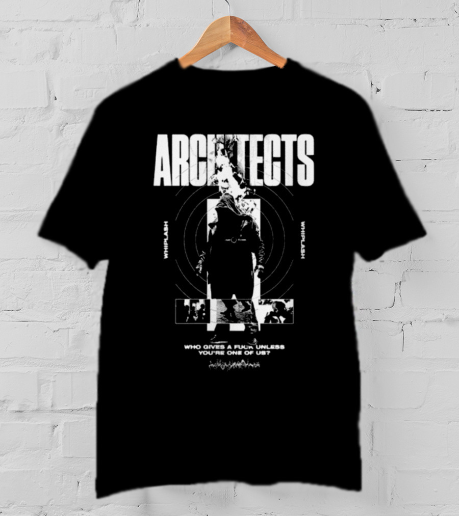 Architects Whiplash Flame Target Circles And Who Cries A Flame Fades You’re One Of Us Text T-Shirt