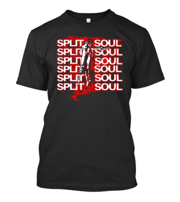 Artiomusic Artio Split Soul Repeated Text With Figure Overlay T-Shirt