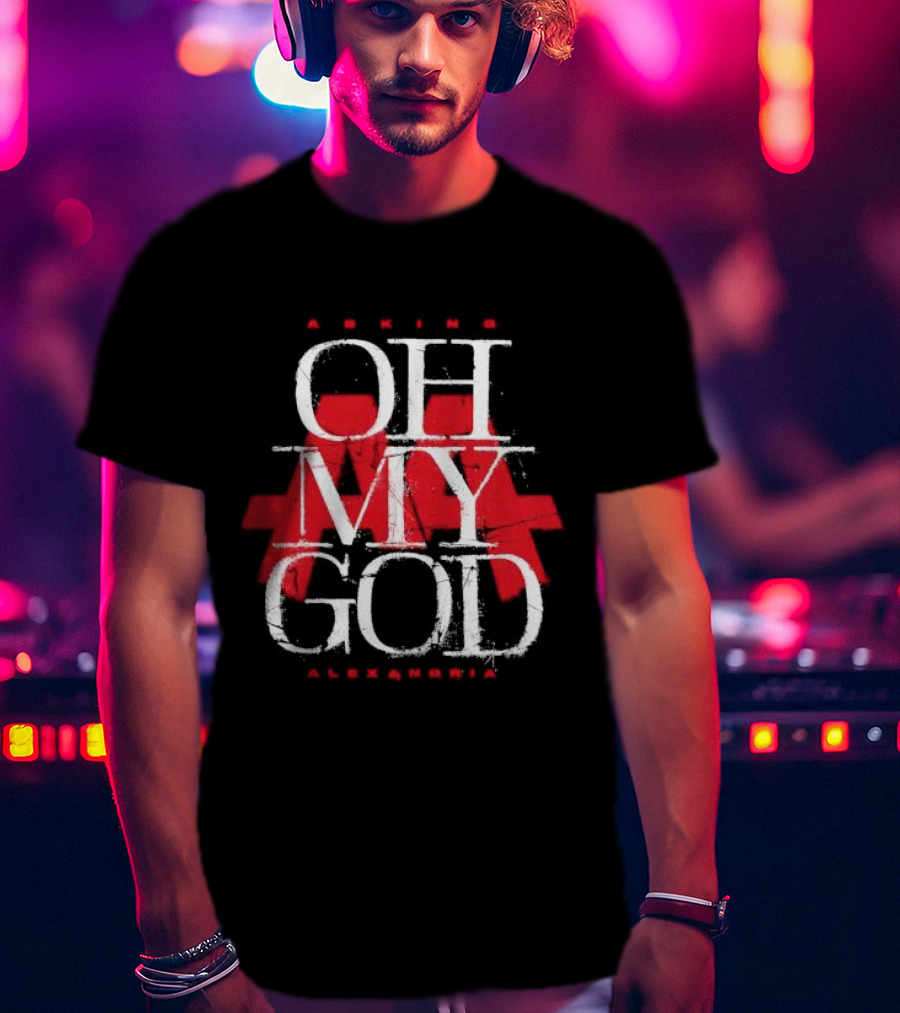 Asking Alexandria Oh My God Red Text Design AA T-Shirt