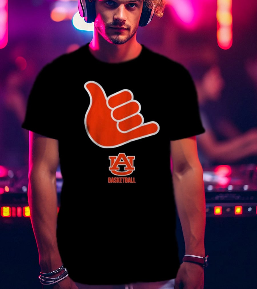 Auburn Basketball AU Shaka Hand Sign T-Shirt