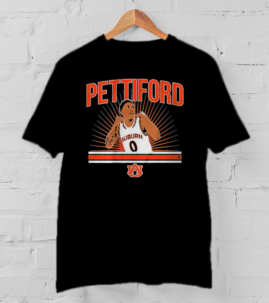 Auburn Basketball Pettiford 0 Auburn University Basketball Star T-Shirt