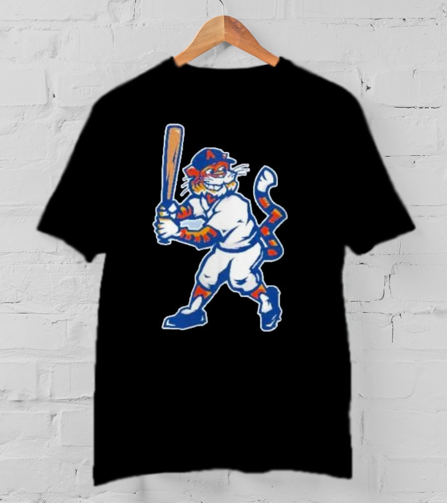Auburn Tigers Aubie Baseball Mascot Holding Bat T-Shirt