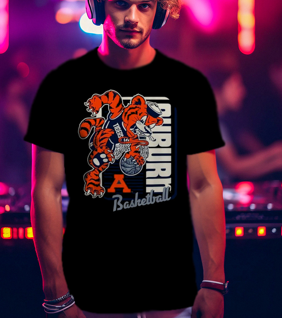 Auburn Tigers Basketball Mascot Dunk Tiger 2025 T-Shirt