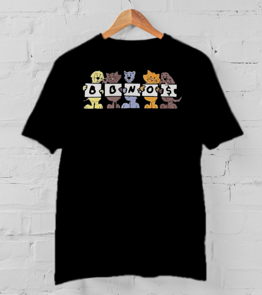 Bbnos Embroidered Pet Animals Holding Letters T-Shirt