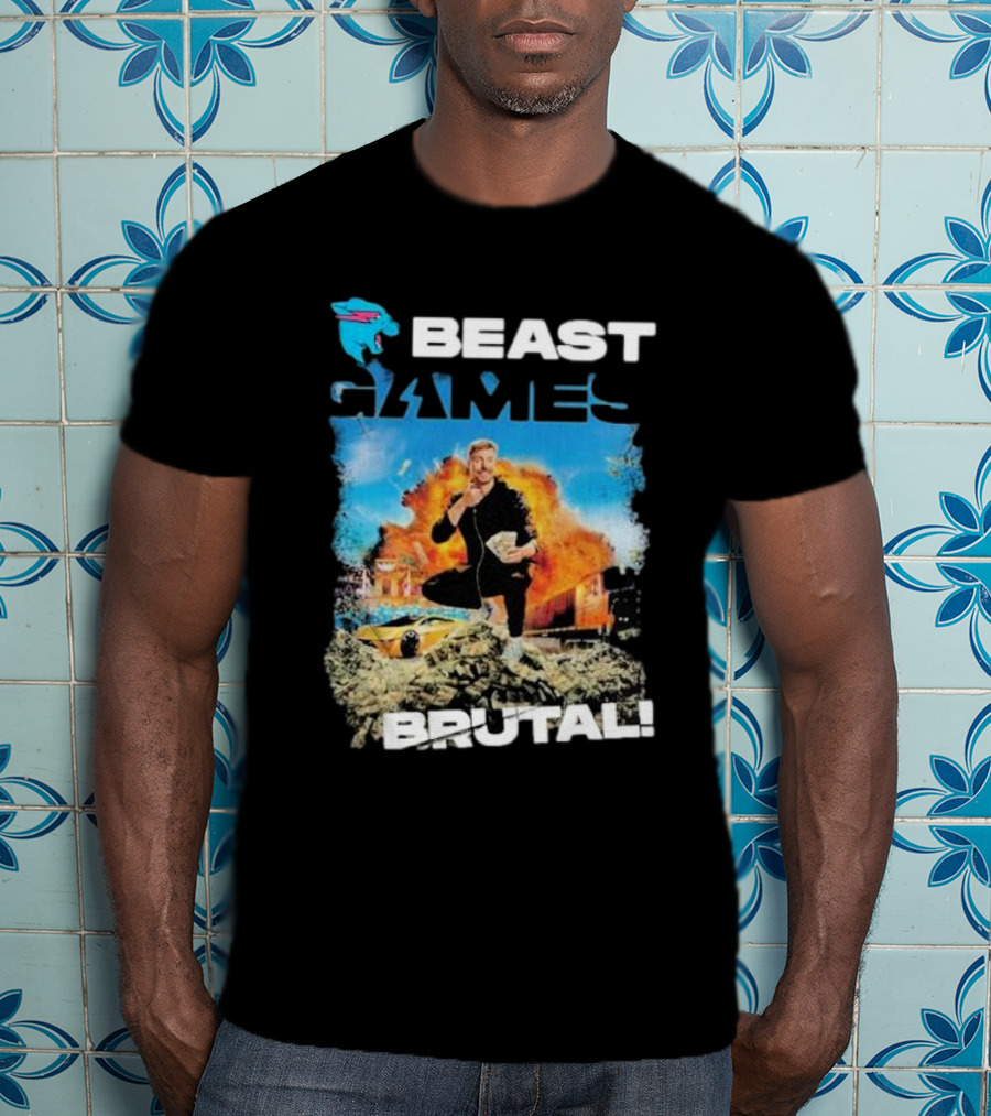 Beast Games Brutal Explosive Action Scene T-Shirt