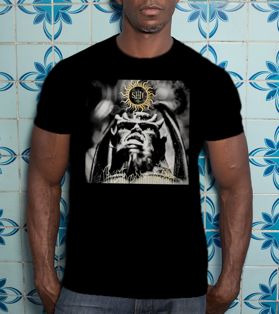 Behemoth The Shit Of God 9th May 2025 Sun Icon And Demonic Figure T-Shirt
