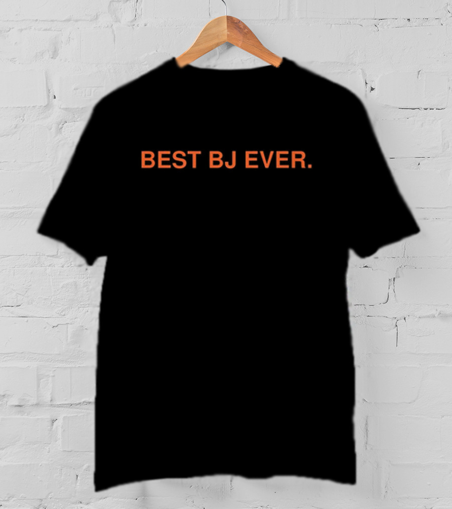 BEST DJ EVER Bold Orange Text Music Lover T-Shirt
