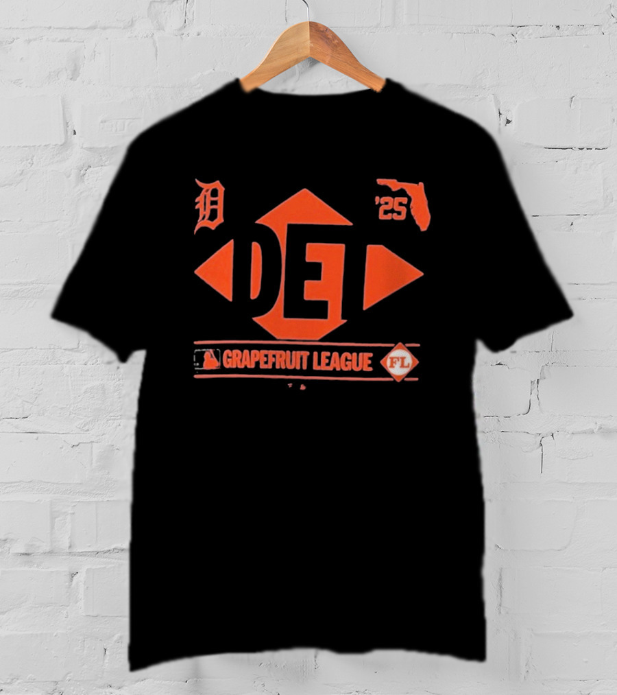Detroit Tigers Spring Training 2025 Grapefruit League FL Icon T-Shirt