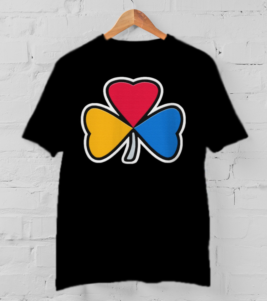 Pittsburgh Steelers Steel Shamrock Heart Colors T-Shirt