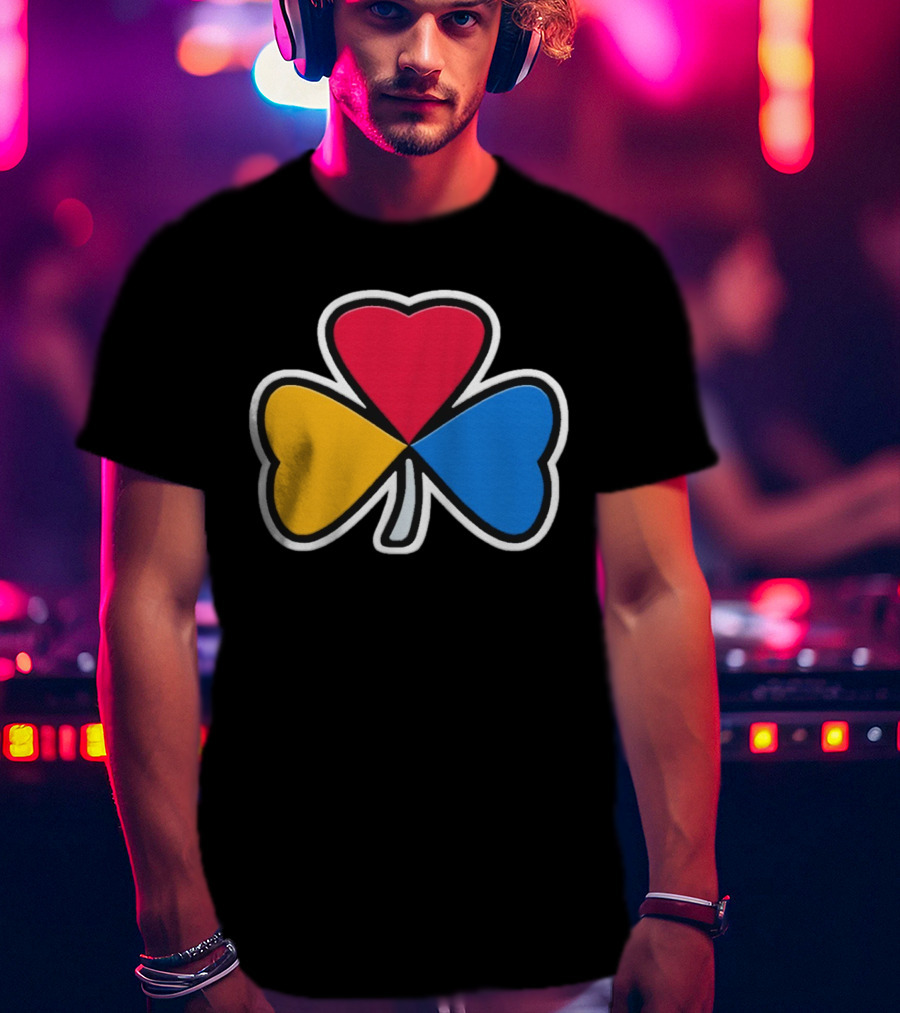 Pittsburgh Steelers Steel Shamrock Heart Colors T-Shirt