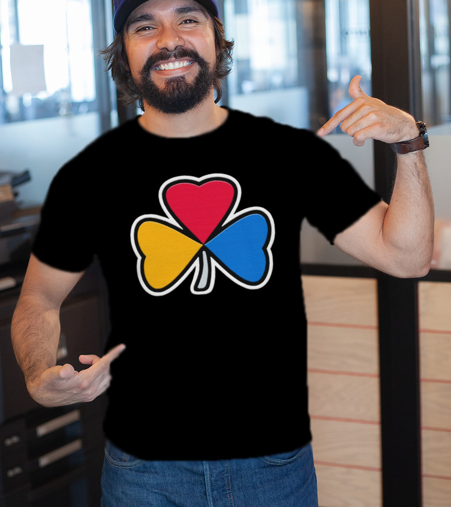 Pittsburgh Steelers Steel Shamrock Heart Colors T-Shirt