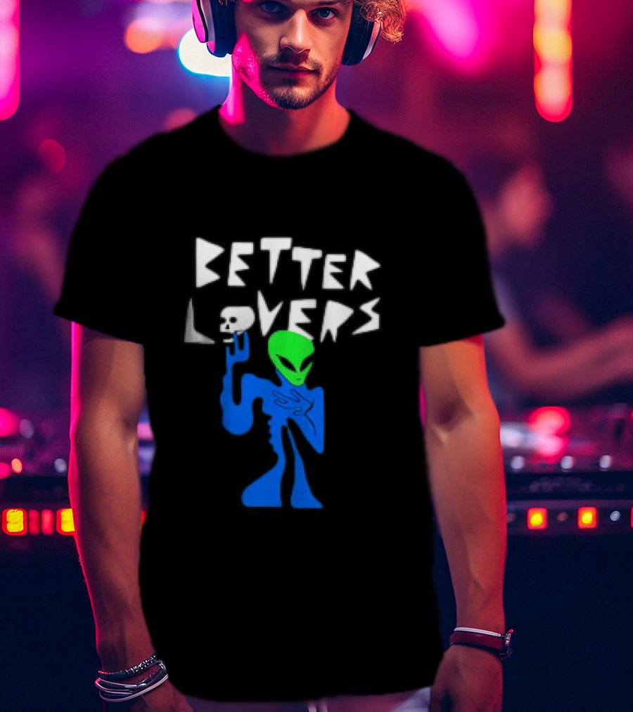 Better Lovers Alien Character Blue And Green T-Shirt