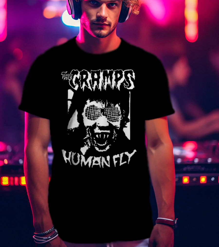 Big Bronson Reed Wearing The Cramps Human Fly The Cramps Human Fly T-Shirt