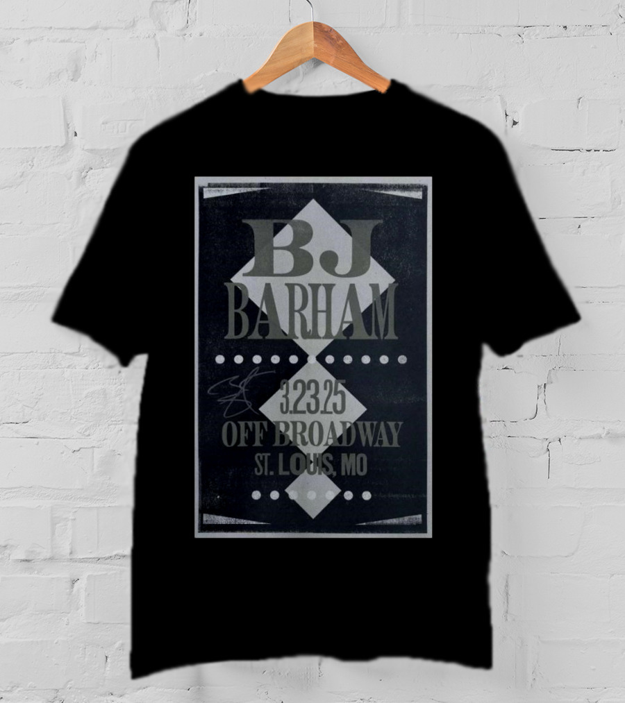 BJ Barham Mar 23 2025 Off Broadway, St Louis, MO Tour T-Shirt