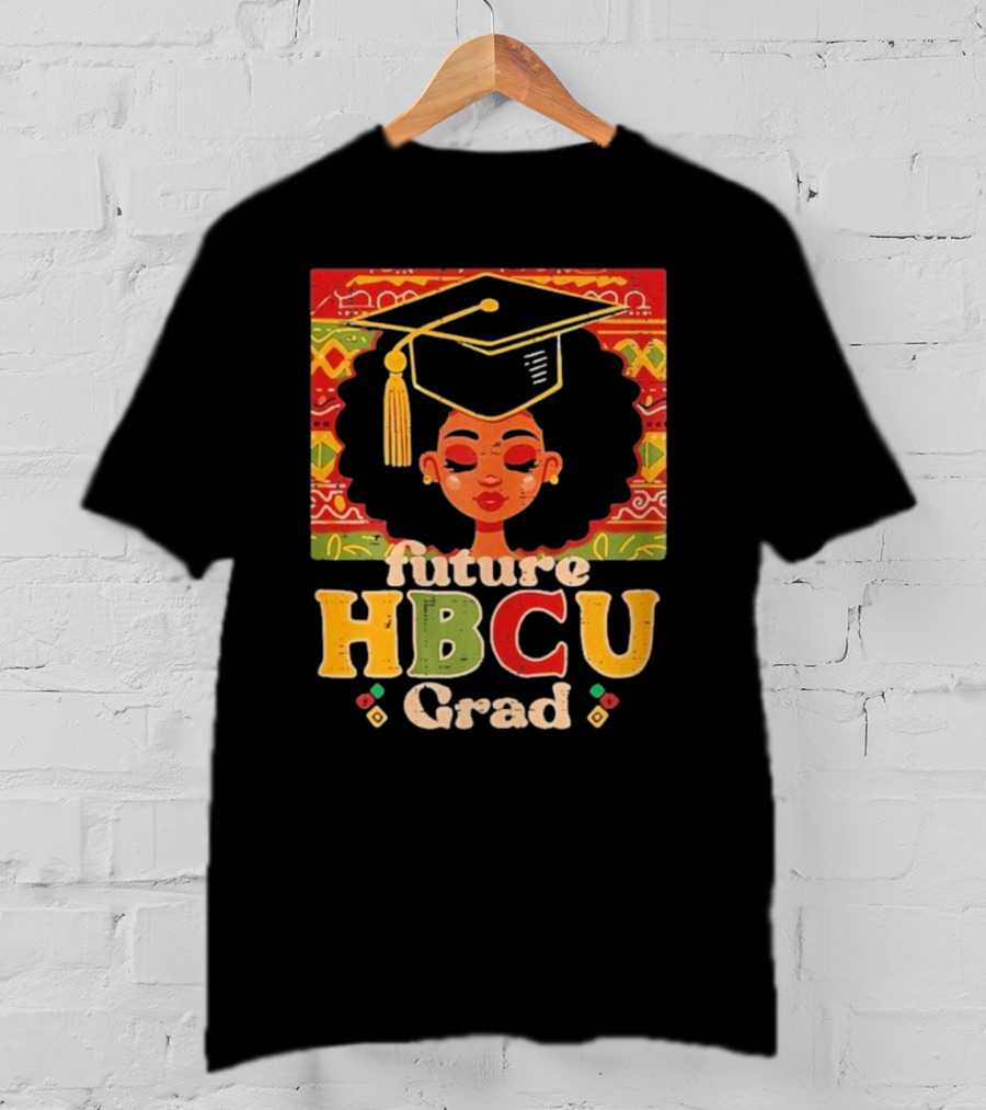 Future HBCU Grad Graduation Cap Afrocentric Pattern T-Shirt