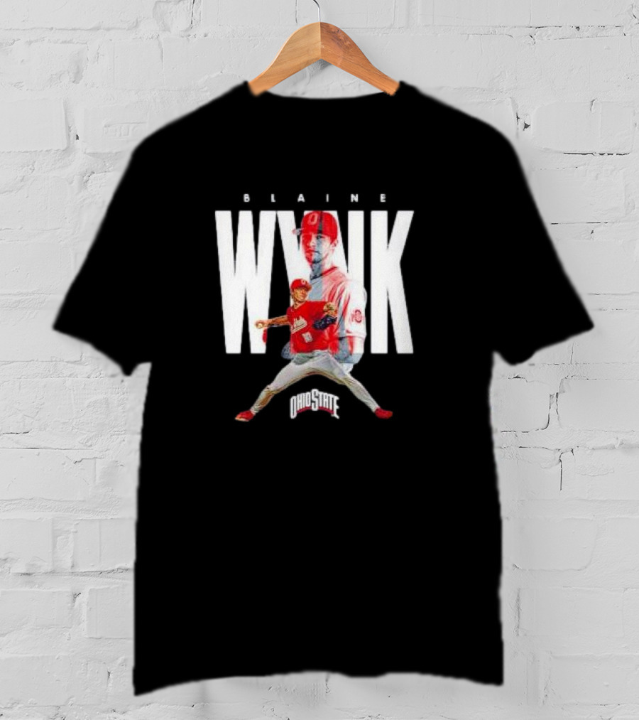 Blaine Wynk Ohio State Buckeyes Baseball Player Collage T-Shirt