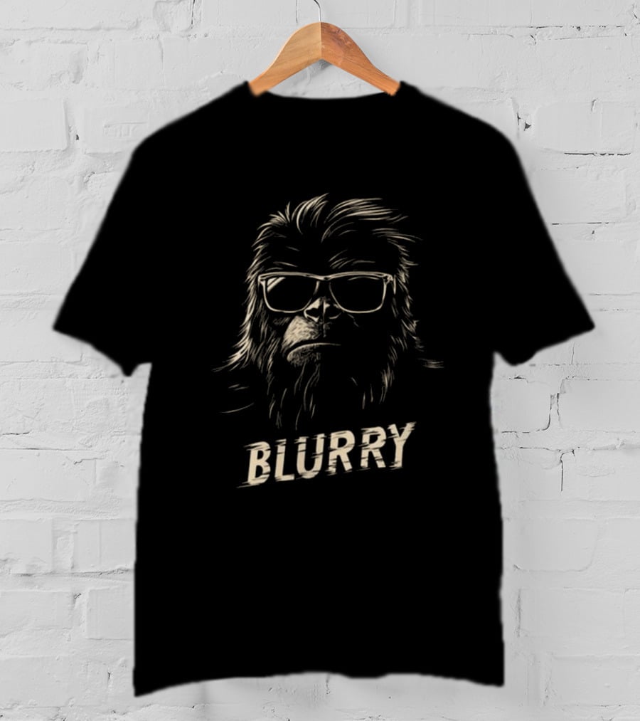 Blurry Cool Breeze Bigfoot In Sunglasses T-Shirt