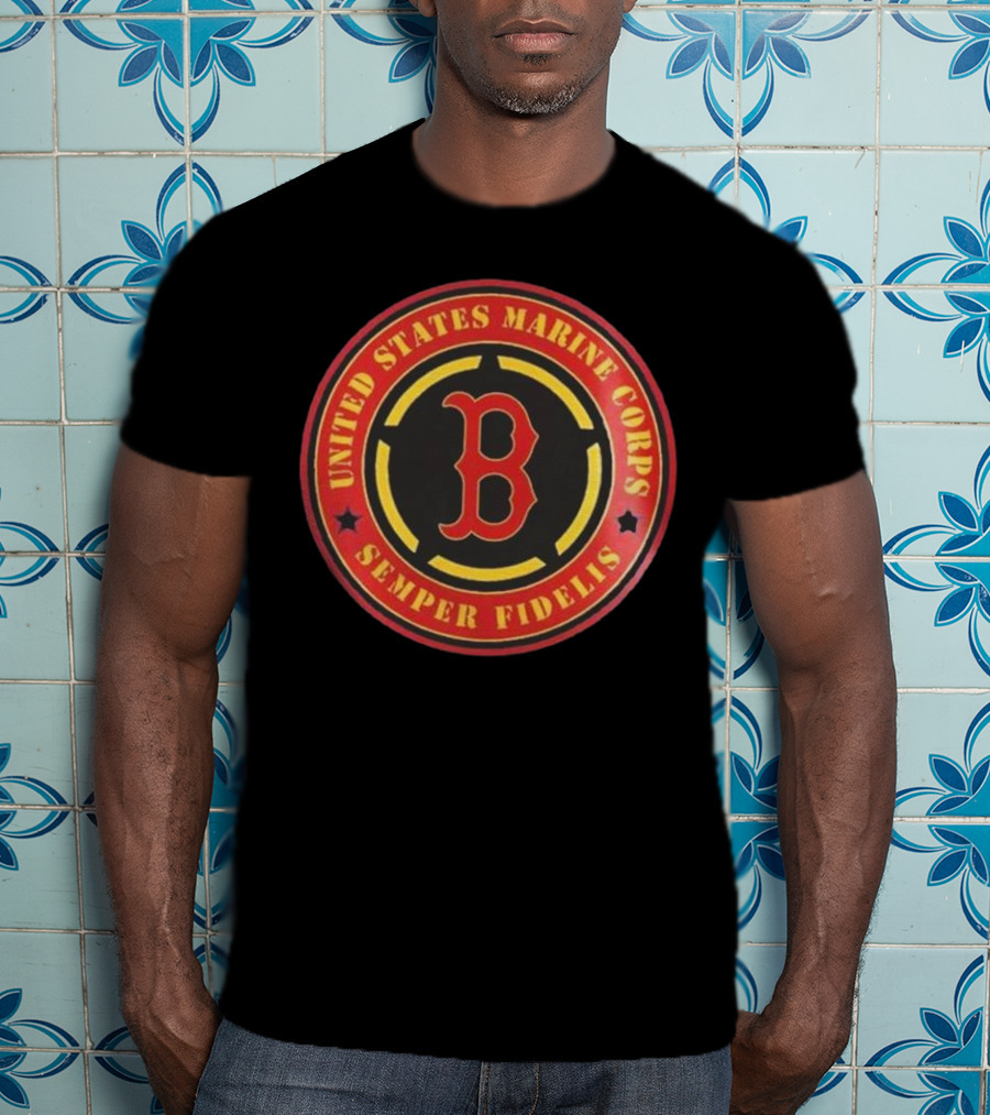 Boston Red Sox MLB United States Marine Corps Semper Fidelis Military Appreciation Night 2025 T-Shirt