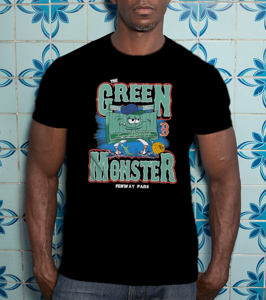 The Green Monster Fenway Park Boston Red Sox Baseball Character T-Shirt