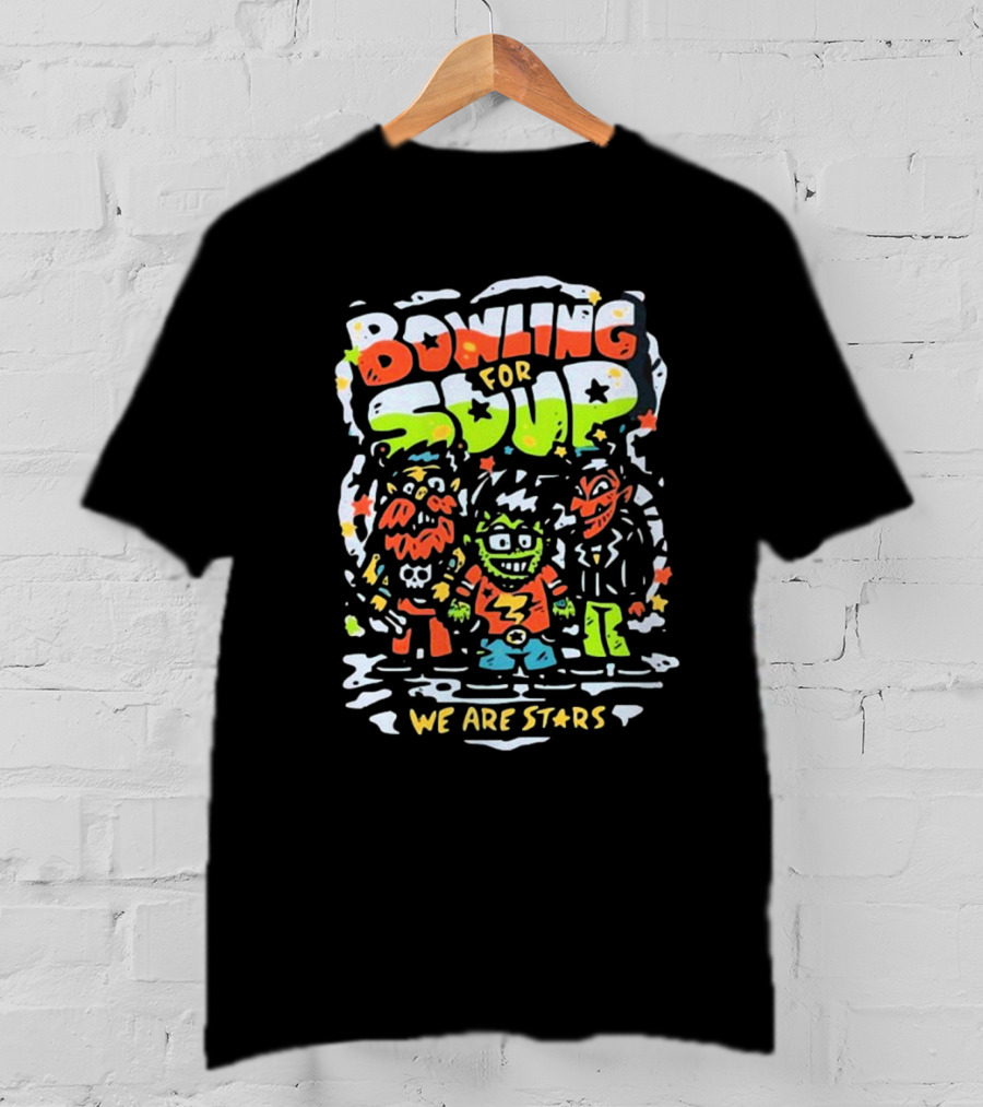 Bowling For Soup We Are Stars Cartoon Characters Colorful Artwork T-Shirt