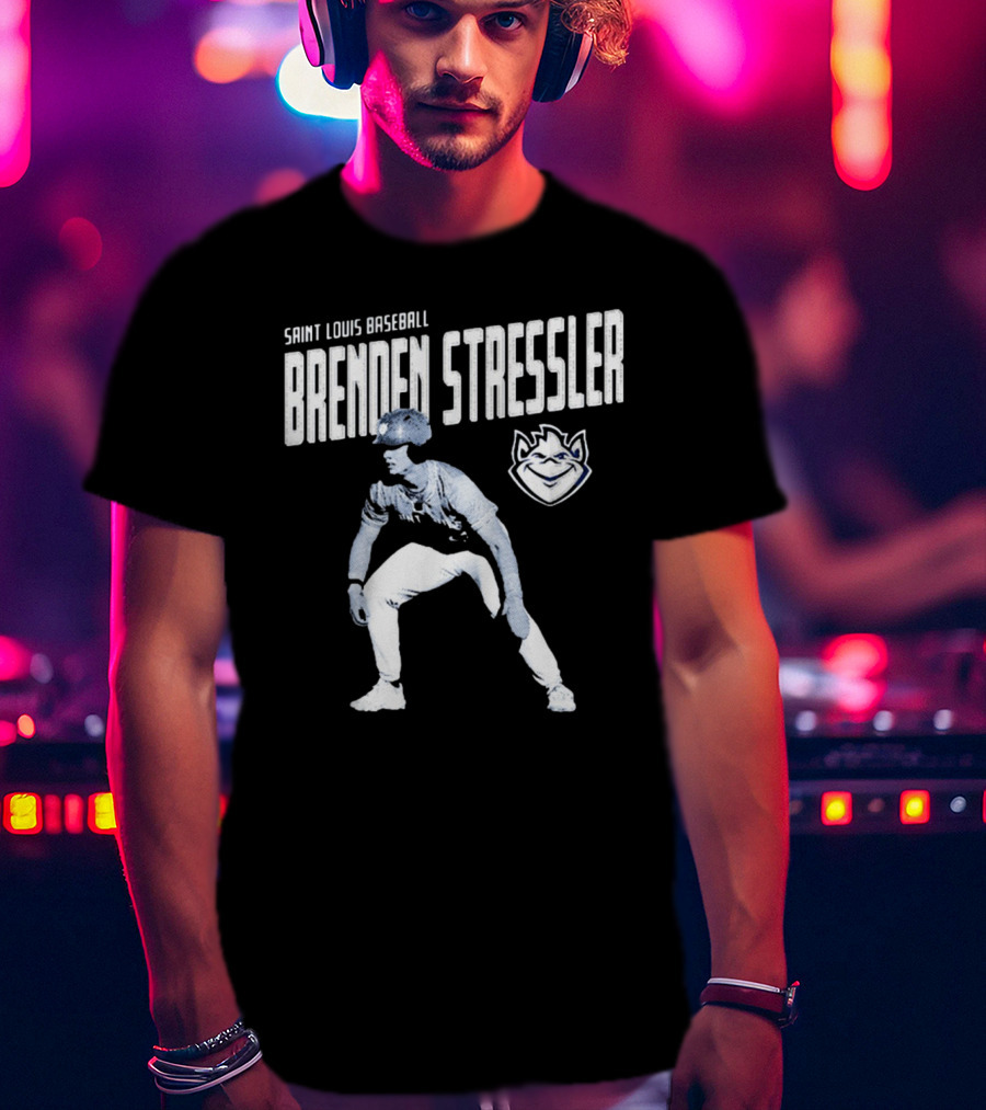 Brenden Stressler Portrait Saint Louis Billikens Baseball NCAA Division I Graphic T-Shirt