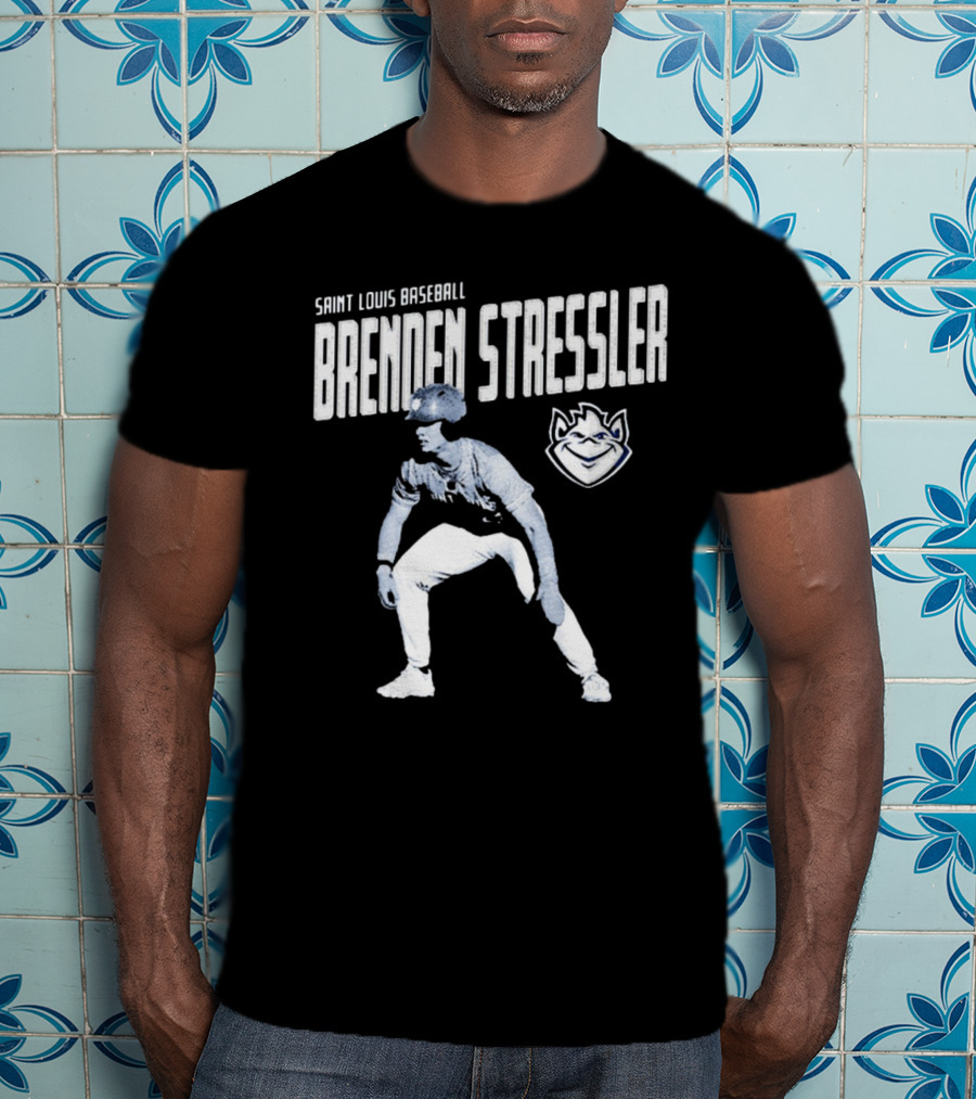 Brenden Stressler Portrait Saint Louis Billikens Baseball NCAA Division I Graphic T-Shirt