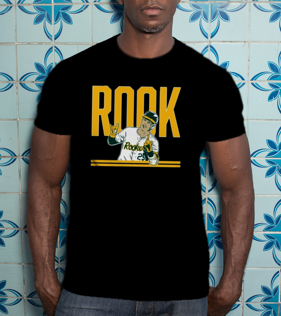 Brent Rooker Rook Baseball Gesture Portrait 25 T-Shirt