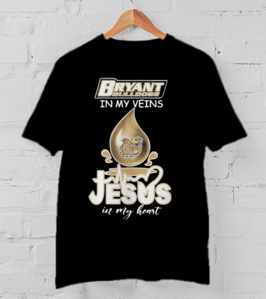 Bryant Bulldogs In My Veins Jesus In My Heart T-Shirt